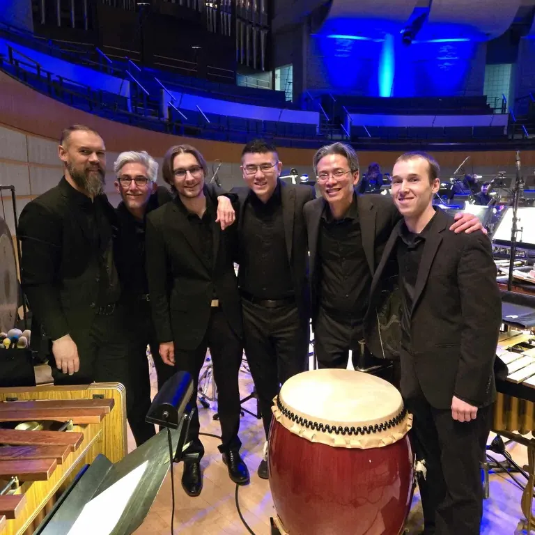 Percussion and timpani section for a concert of the music of John Williams with the ESO in 2026